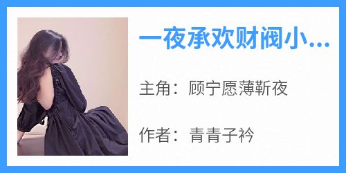 主角顾宁愿薄靳夜小说爆款《一夜承欢财阀小娇妻偷偷回国了》完整版小说