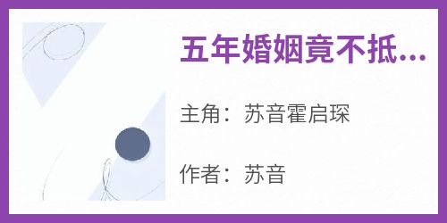 抖音小说五年婚姻竟不抵白月光的三言两语，主角苏音霍启琛最后结局小说全文免费